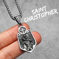 Cross Shield Pendant — Stainless Steel