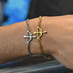 Bow and Arrow Chain Bracelet — Stainless Steel