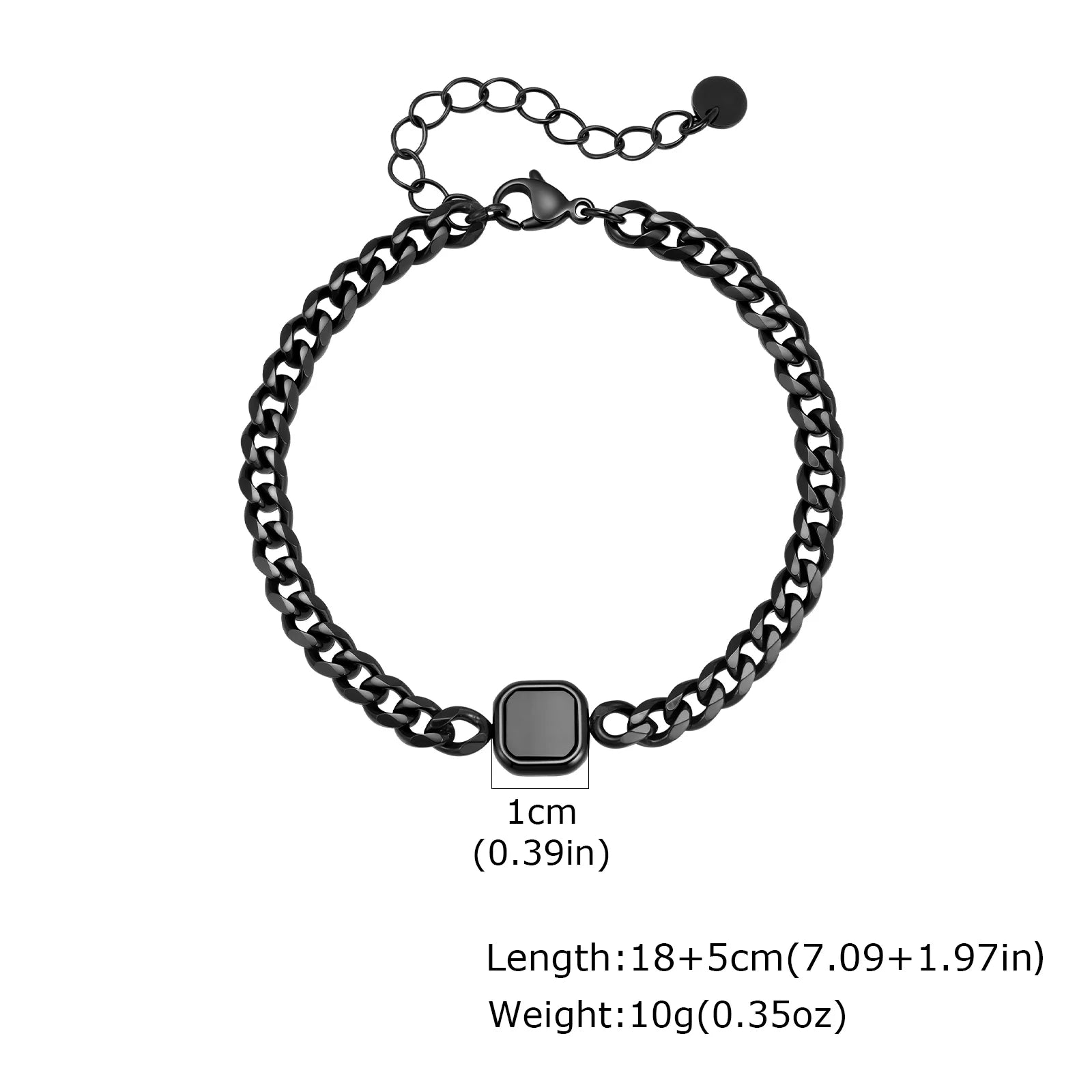 Cuban Stone Chain Bracelet — Stainless Steel