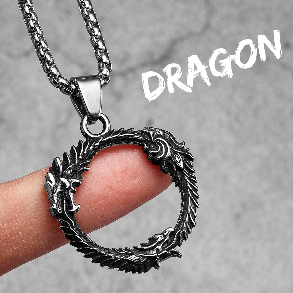 Dragon Stainless Steel Pendant Necklace