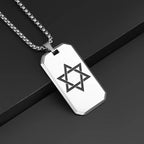 Star of David Pendant Necklace — Stainless Steel