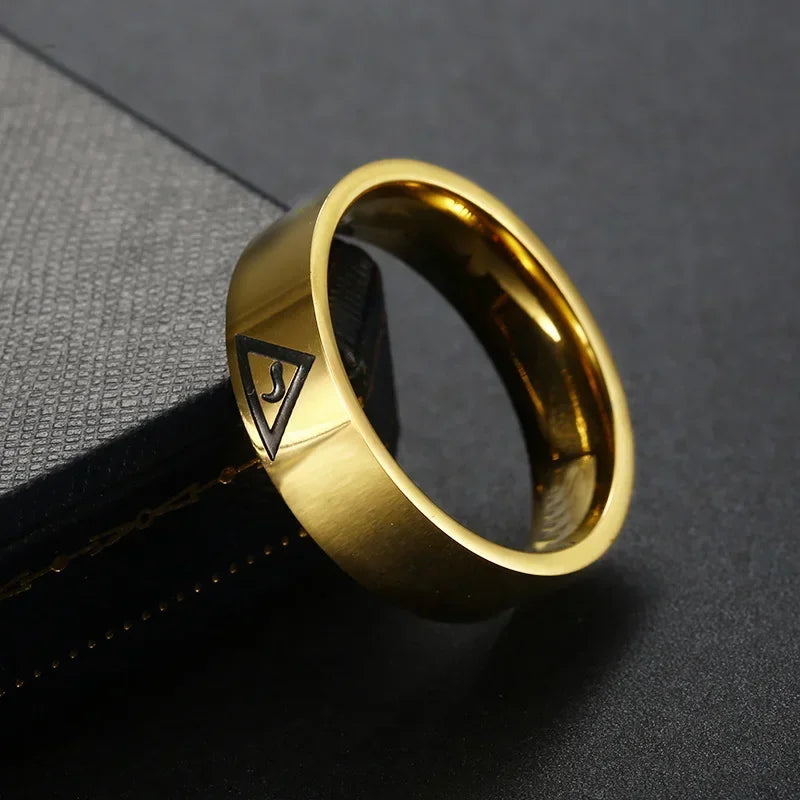 Minimalist All-Seeing Eye Ring — Stainless Steel
