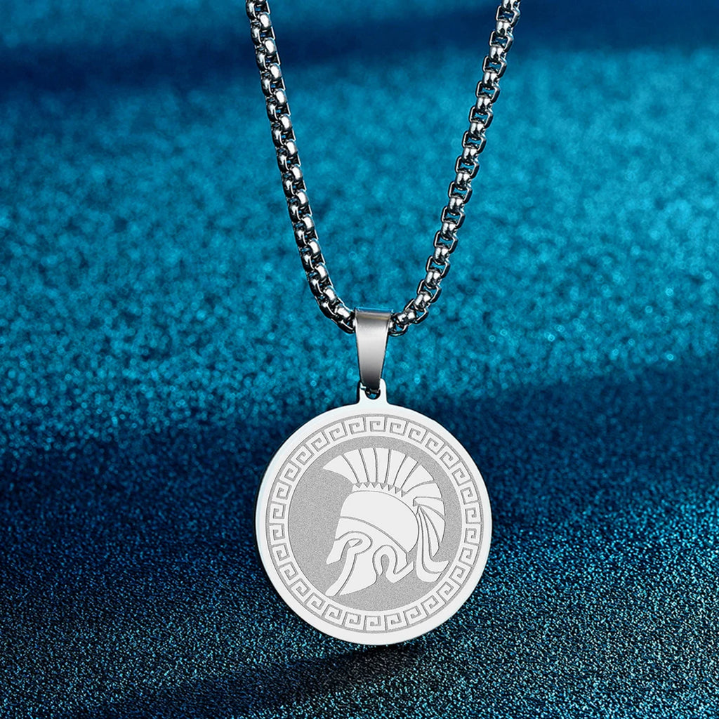 CHENGXUN Hindu Ganesha Coin Pendant Necklace for Men Womens Lord Ganesha Medallion Charm Neck Chain Spirit Totem Jewelry