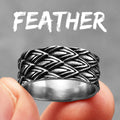 Eagle Feather Ring — Stainless Steel