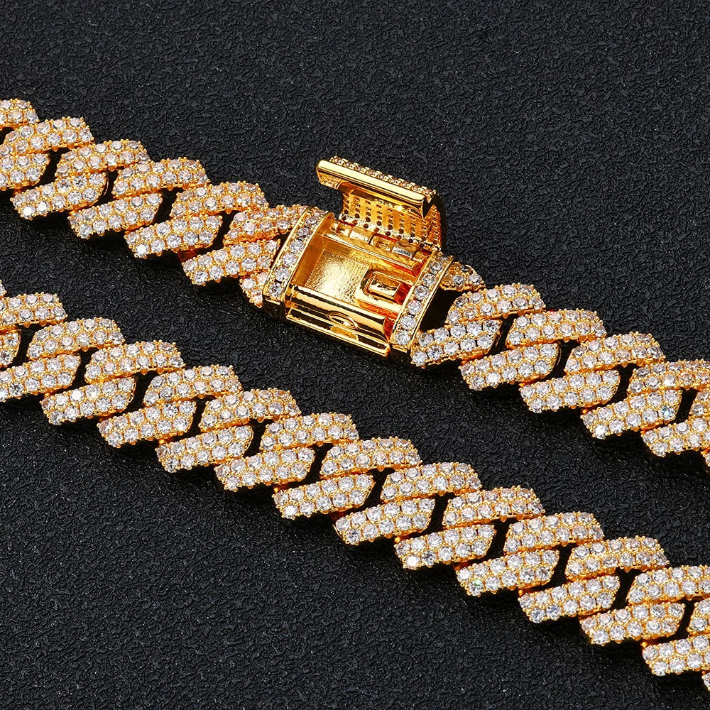 Iced Out Cuban Bracelet Stainless Steel 14MM Miami
