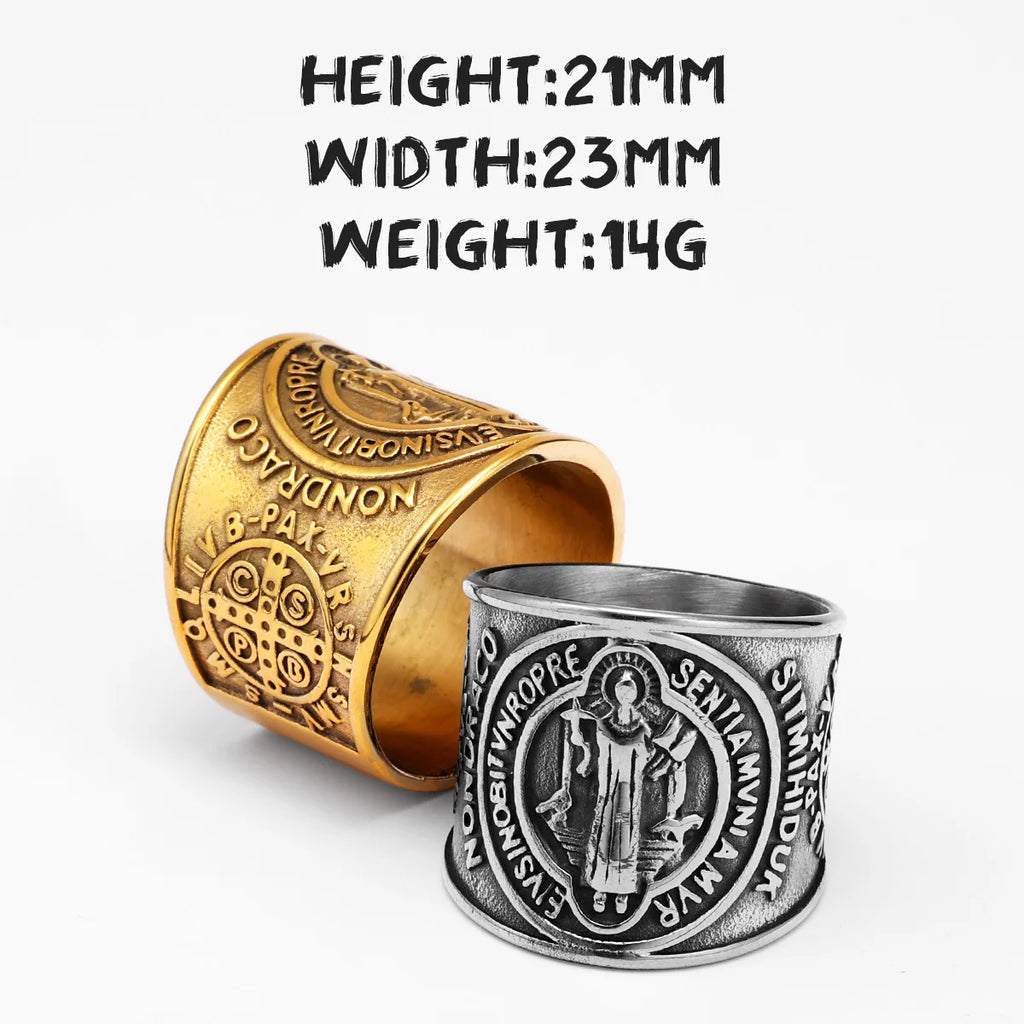 St. Benedict Ring — Stainless Steel