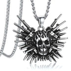 Skull Pendant Necklace — Stainless Steel Gothic