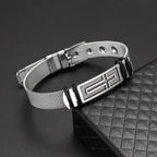 Trendy Christian Cross Stainless Steel Men's Bracelet New Fashion Metal Religious Accessories Charming Jewelry for