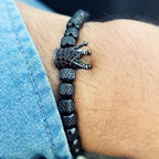 Luxury Stainless Steel Beads Royal Gold Crown Charm Man Bracelet Handmade Women Jewelry Gift