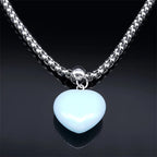 Luminous Heart Glow Dark Pendant — SS