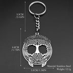 Tree Of Life Silver Ring Viking Knot Keychains