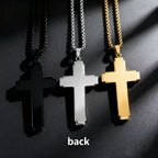 Bible Cross Stainless Steel Pendant Necklace