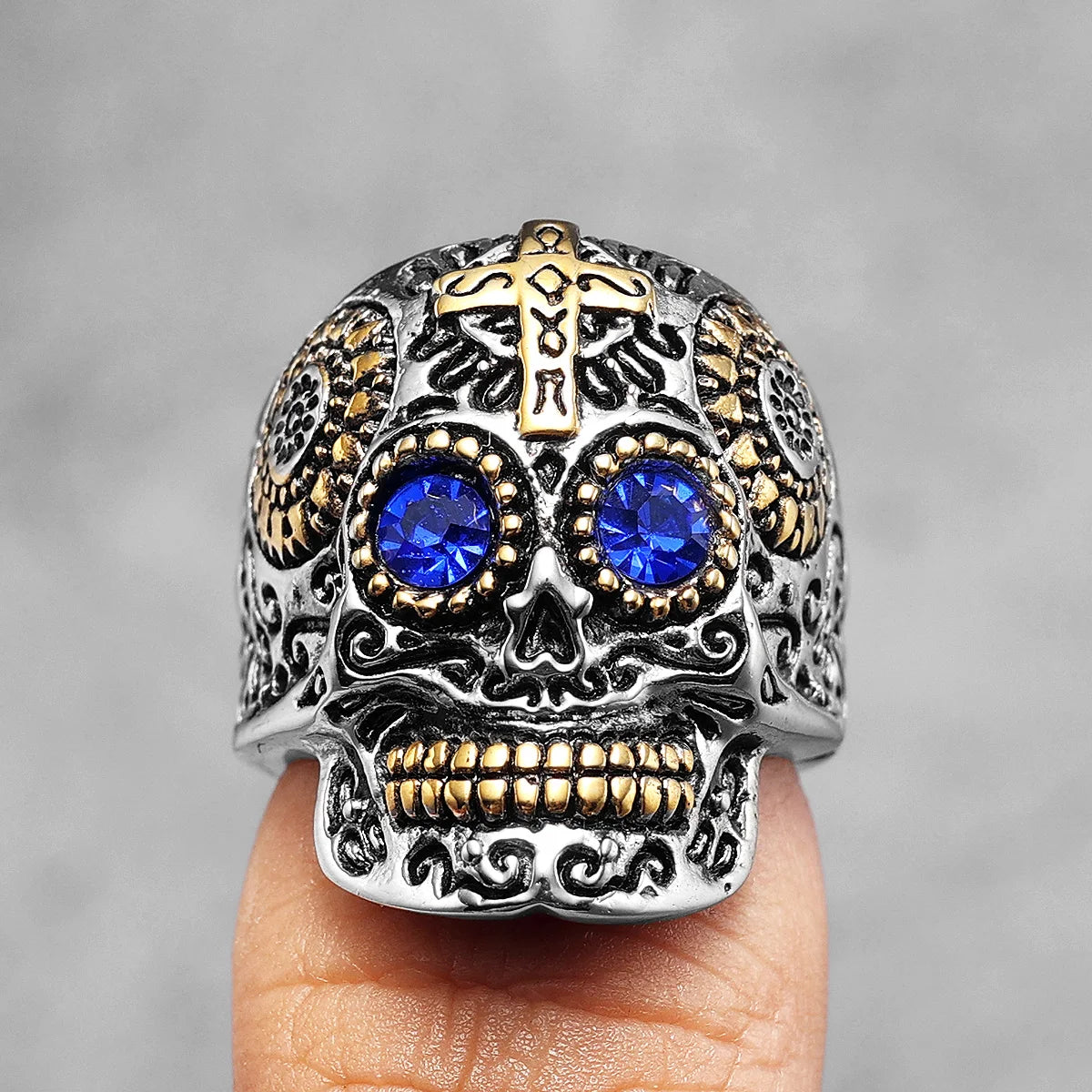 Cyberpunk Skull Ring — Stainless Steel