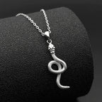 925 Silver Snake Pendant Necklace — Silver