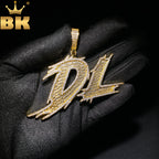 THE BLING KING Custom Thorns Cursive Letters Nameplate Iced Out Cubic Zirconia Number Name Pendant Necklace Hiphop Punk