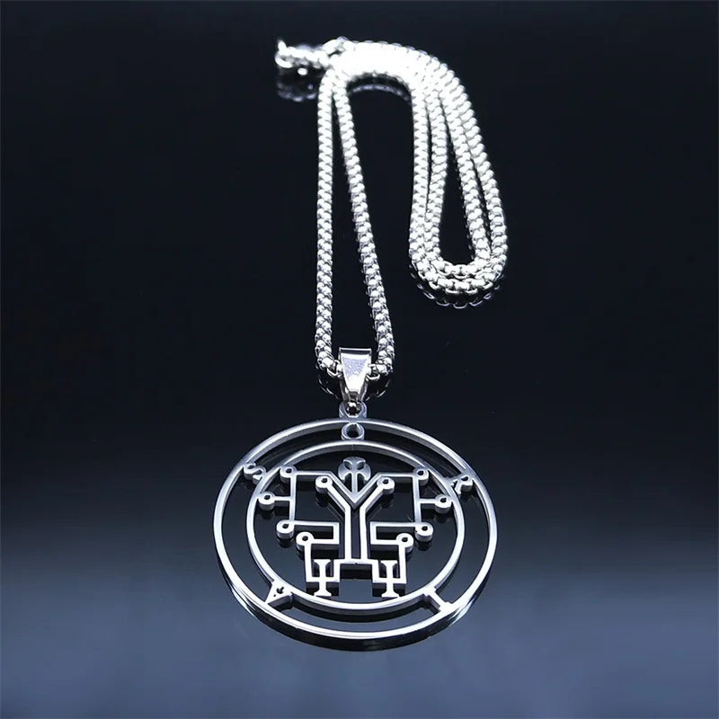 Demon Silver Pendant Seal Orias Women/men Satan