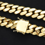 Miami Cuban Link Bracelet for Men Double Safety Clasp Thick Chunky Curb Chain Hip Hop Jewelry Gift