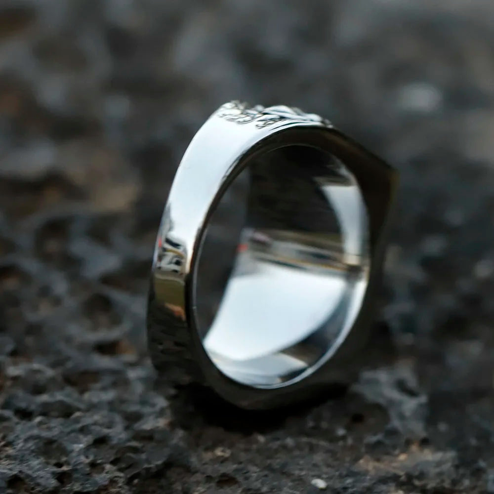 2023 NEW Men's 316L stainless-steel rings Punk Rock Gothic Pistol skull ring for teens fashion Jewelry for gift free