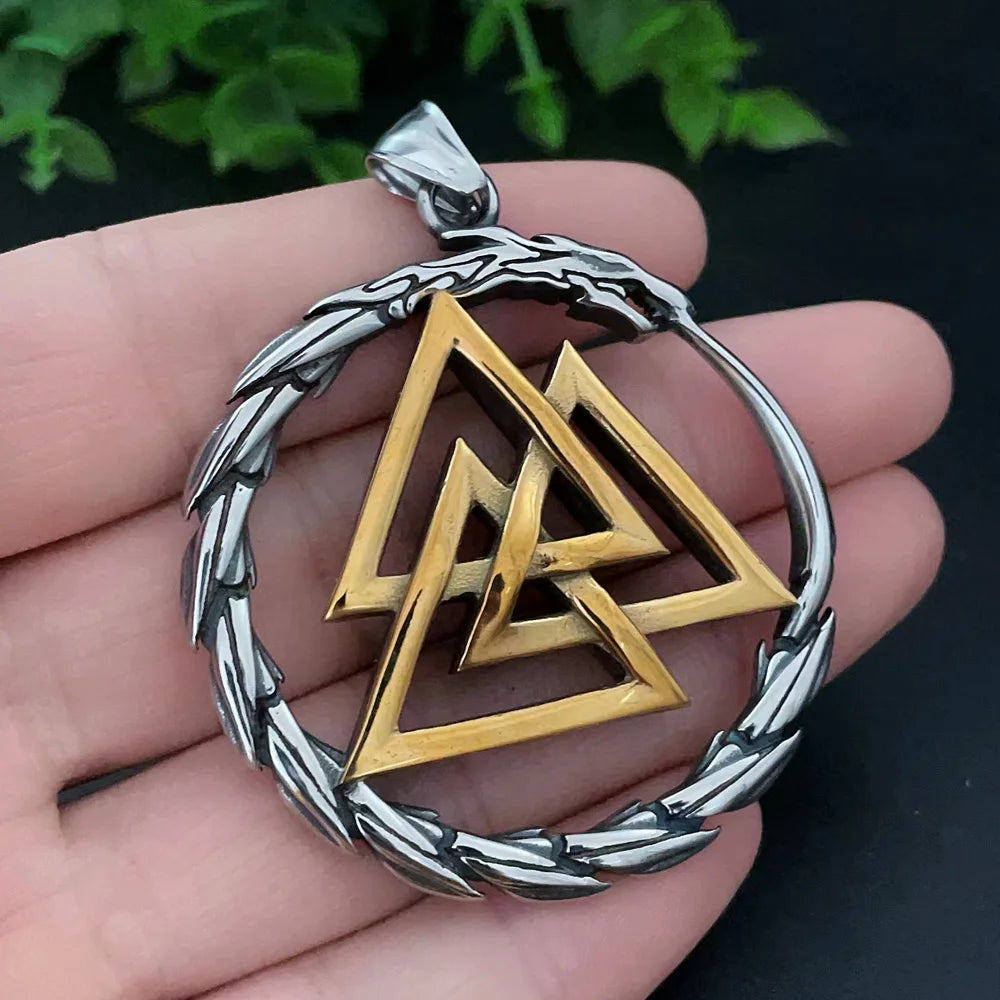 Multi-style Vintage Viking Necklace Men Amulet Nordic Tree of Life Celtic Stainless Steel Pendant Chain Jewelry Wholesale