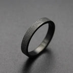 3mm 5mm Woman Men's Couple Black Titanium Ring Matte Finished Finger Ring Jewelry for Male Wedding Bands Gift