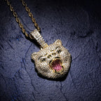 Iced Out Lion Rope Chain Pendant