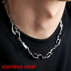 Silver Color Geometric New Barbed Wire Choker Necklace for Women Men Gothic Punk Thorn Chain Necklaces Hip Hop Y2K Jewelry Gift