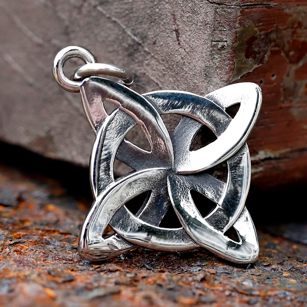NEW Viking Witch Celtic Knot Triangle Pendant Necklace 316L Stainless Steel Men Chain Odin Gothic Amulet Jewelry Party