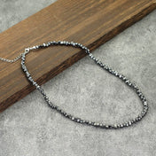 New Men Healing Necklace Irregular Hematite Stone Beads Energy Jewelry Short Collar Hiphop Neck Accessories Hombre