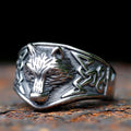 2023 New Fashion 316L Stainless Steel viking wolf head Ring Punk Women Men Unisex Serpent animal Jewelry free shipping