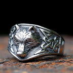 2023 New Fashion 316L Stainless Steel viking wolf head Ring Punk Women Men Unisex Serpent animal Jewelry free shipping