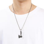 KALEN Stainless Steel 304 Nordic Viking Thor Hammer and Axe Crow Totem Pendant Necklace For Men - KP117768-LU