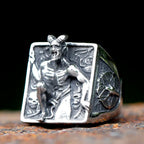 Satanic Baphomet Ring — Lucifer, Stainless Steel