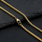 Gold Rope Chain Necklace — Stainless Steel 60cm