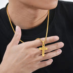 Cross Pendant Necklace — Stainless Steel