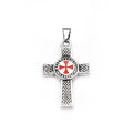 Cross Shield Pendant — Stainless Steel