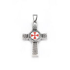 Cross Shield Pendant — Stainless Steel