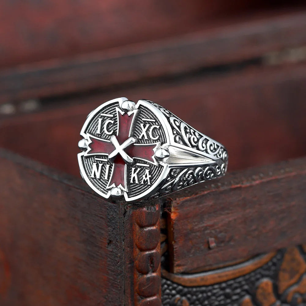 Jesus Christ Cross Ring — 925 Silver