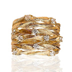 Entwined Vines Multi-Layer Wide Ring for Women — Stainless Steel