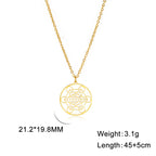 LIKGREAT Angel Seal Archangel Metatron Cube Necklace for Men Women Geometry Stainless Steel Pendants Amulet Spiritual