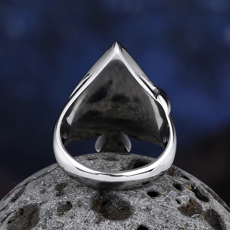 New Creative Design High Quality Ace Of Spade Playing Card Ring For Men Punk Hip Hop Dropshipping Jewelry