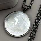 Moon Gold Pendant Natural Shell Witch Ball Spell