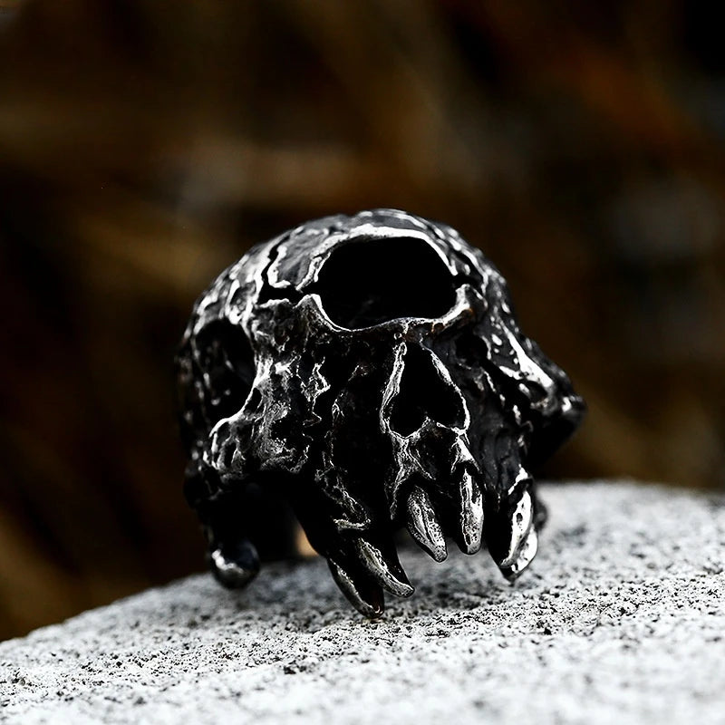 Men Vintage Hip Hop Rings Biker Party Halloween Jewelry Gift New Men Gothic Punk Stainless Steel Skeleton Horror Skull