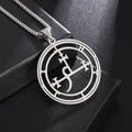Cool Titanium Steel Dumbbell Pendant Necklace Barbell Fitness Pendant Men and Women Leisure Sports Punk Jewelry
