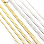 Herringbone Snake Chain Necklace — Gold