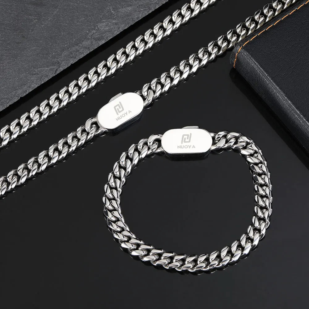 Stainless Steel Cuban Chain Necklace Miami