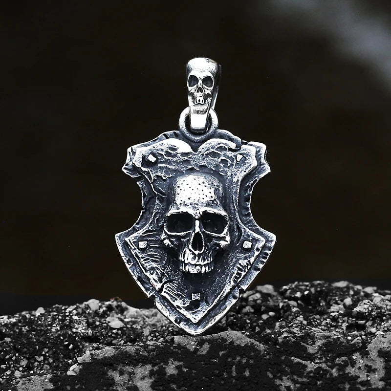 Vintage Punk Skull Necklace for Men Women 316L Stainless Steel Necklaces Men's chain Fashion Male Kiss Jewelry OSDZ201