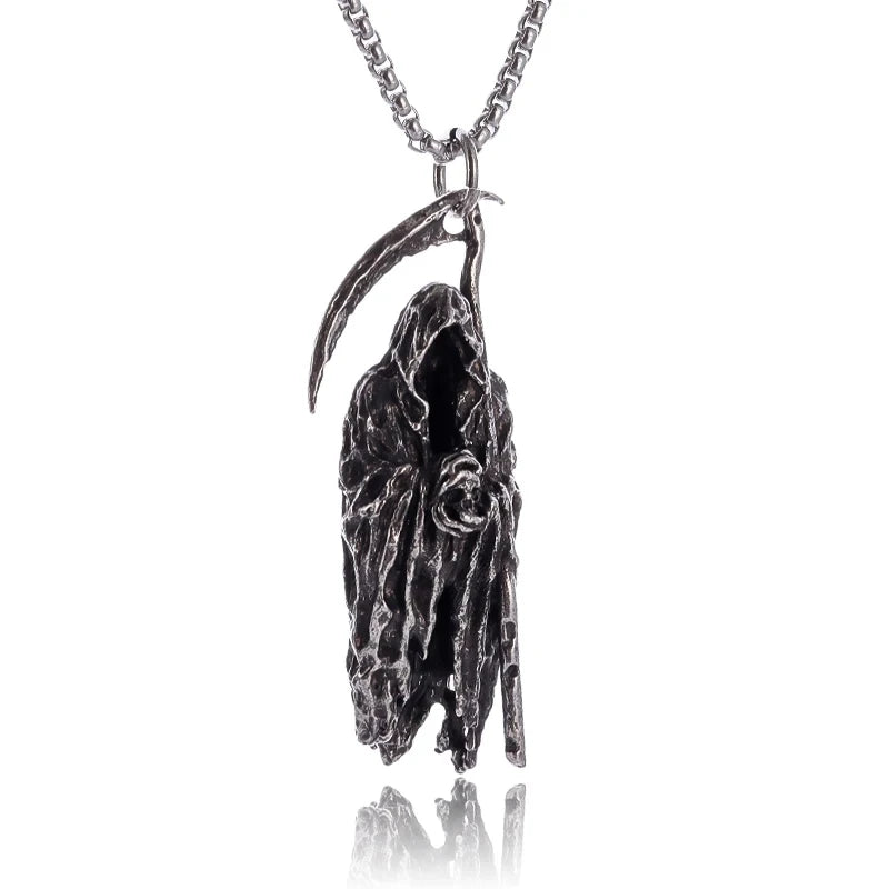 Vintage Punk Mythology Style Metal Sexy Angel Goddess Pendant Necklace for Men Women Classic Mysterious Souvenir Jewelry