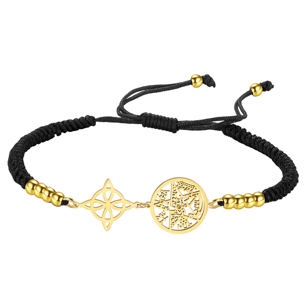 Witch Knot Pentagram Tetragrammaton Bracelet — Stainless Steel