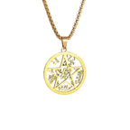 Hebrew Pentagram Star Pendant Necklace — Amulet