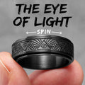 Illuminati Eye Spinner Ring — Stainless Steel